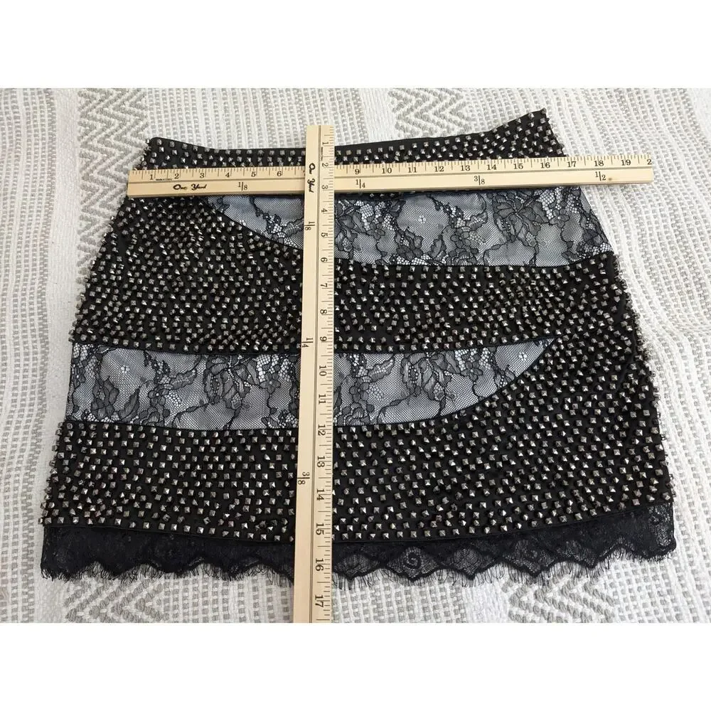 NWT Black-Collection vintage y2k beaded lace mini skirt - Picture 8 of 8